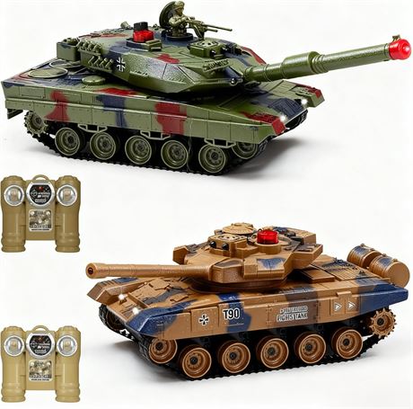 Fistone chars de combat t l command s 1/24 2,4G   T90 et Leopard, sons