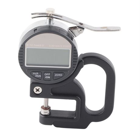 Digital Thickness Gauge for Paper, Leather, Cloth; 0-10mm, 0.001mm