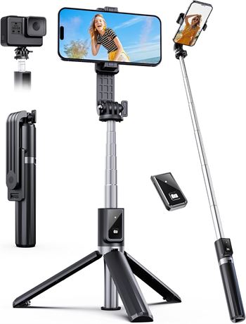 ANXRE Selfie Stick Tripod with Remote, Portable Phone Stand for iPhone Samsung