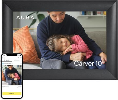 Aura Carver WiFi Digital Picture Frame - Free Unlimited Storage