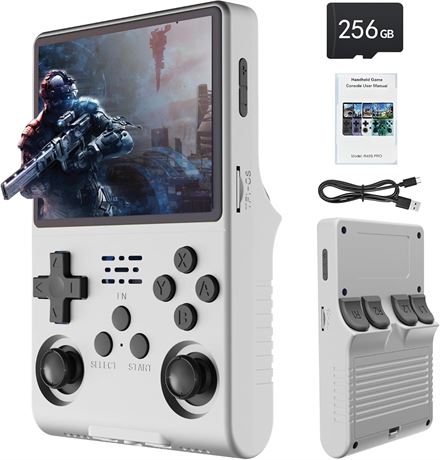 30000 Games in 1 Handheld Game Console,3.5-Inch IPS,3800mAh,256GB TF Card