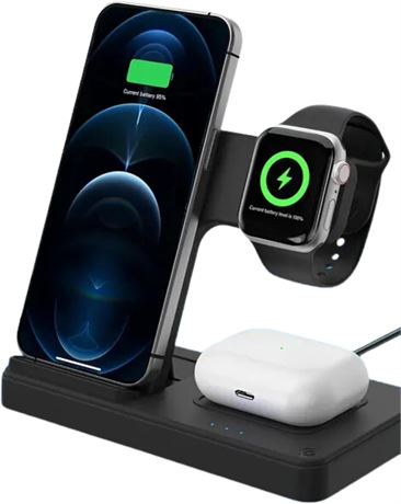 Station Charge 3-en-1 SEDLAV, Compatible iPhone 15, AirPods