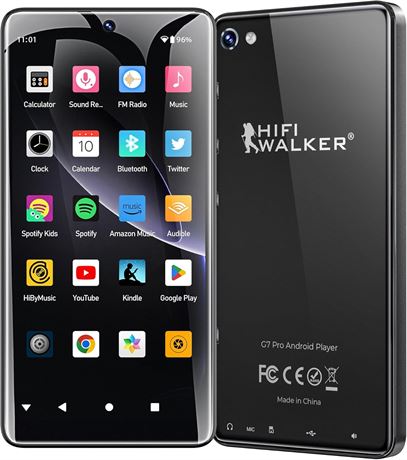 HiFi Walker G7 Pro MP3 Player, Android 13, 3GB/32GB, 5.2" Touchscreen