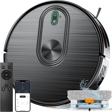 XIEBro Robot Vacuum & Mop, 6500Pa Max, Self-Charging, Voice Control, Quiet