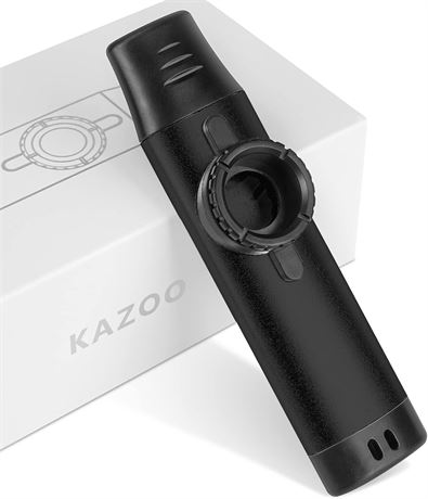 Metal Kazoo with Adjustable Tone, Black - 5 Extra Membranes