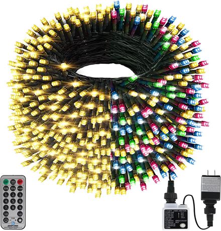 Haili 1000 LED Christmas Lights 339FT Outdoor Tree Decoration 11 Modes Remote