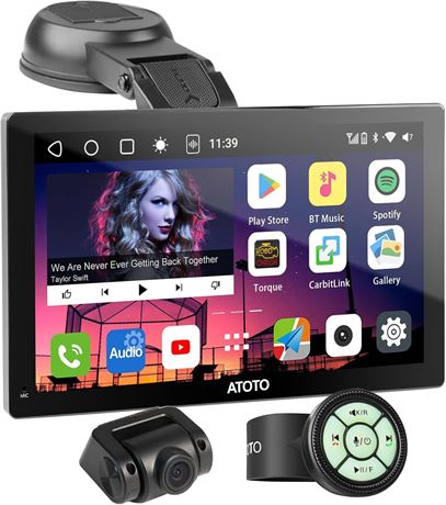 Autoradio ATOTO P907PR-S1, 7", CarPlay, Android Auto, WiFi, GPS, caméra