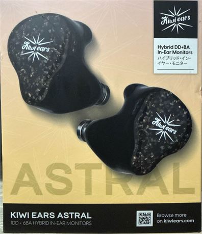 Linsoul Kiwi Ears Astral Hybrid IEM, Wired Studio Earphones for Musicians