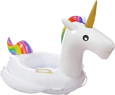 MorTime Baby Pool Float Unicorn Inflatable Ring Seat, 30" Unicorn Swim Float