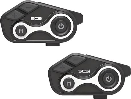 Motorcycle Bluetooth Intercom 1000M DSP/CVC, IP67, 2-Pack