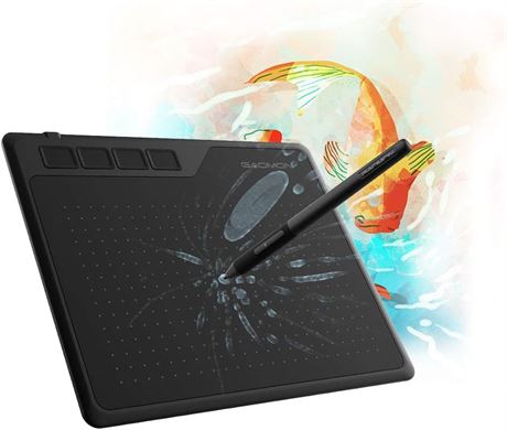 GAOMON S620 Drawing Tablet 6.5 x 4 in, 8192 Passive Pen, 4 ExpressKeys