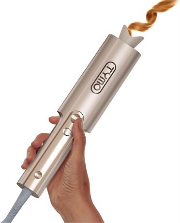 TYMO CurlPro Plus Rotating Curling Iron Long Barrel 1 Inch Dual Voltage Gold