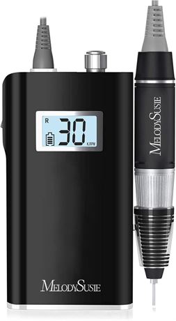 MelodySusie Pro Rechargeable 30000 rpm Nail Drill E-File with Battery