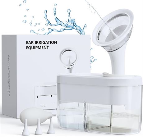 Kit Nettoyage Oreilles Électrique KAUGIC Eau Sécurité Blanc