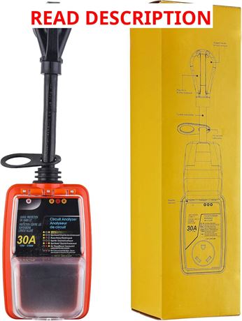 Parafoudre RV 30A Protection Camper Couvercle Étanche Analyseur Circuit Marine