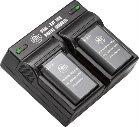 BM EN-EL23 2-Pack Batteries & Dual Charger for Nikon Coolpix B700/P900/S810c