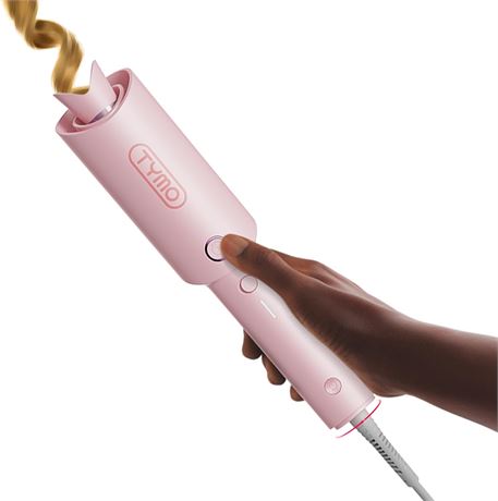 TYMO CurlPro Auto Rotating Curling Iron Ionic Ceramic 1" Pink