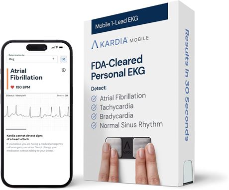 AliveCor KardiaMobile ECG Monitor, Personal ECG, Detect AFib at Home