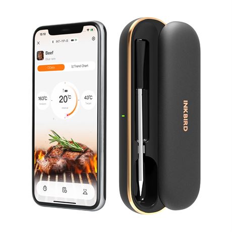 Thermomètre Viande Bluetooth INKBIRD Étanche IP67 Portée 300 ft