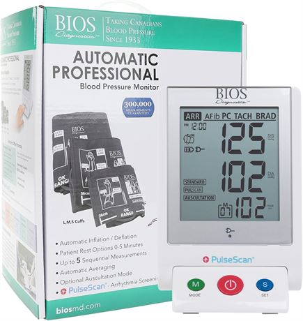 BIOS Diagnostics Automatic Professional Blood Pressure Monitor