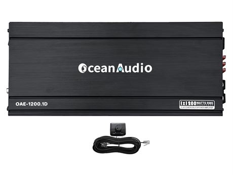 OceanAudio OAE-1200.1D Mono Classe D amp, remote sub control, 2400 W