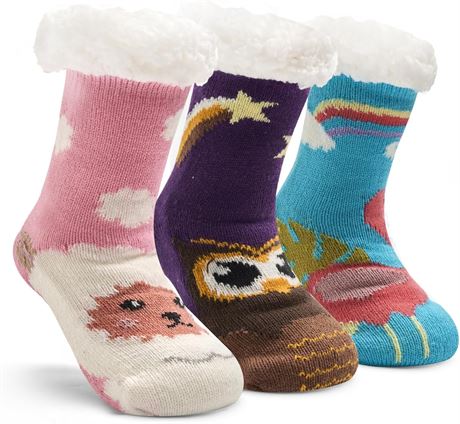 Chaussettes Toddler Warm Fuzzy Socks 3 Pack Hiver Filles