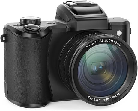 5K 64MP Vlogging Camera 3.2" IPS 6-Axis Stabilization 5X Optical Zoom