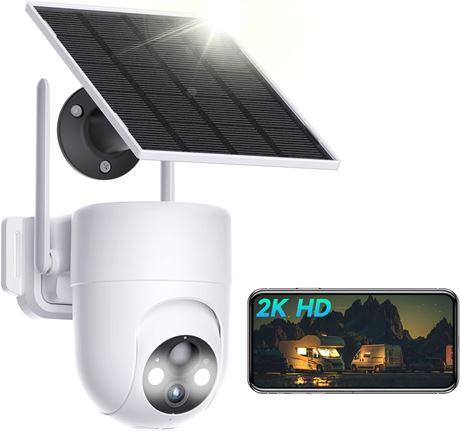 LIWAN Cam ra de s curit  sans fil ext rieure 2K solaire, vision nocturne