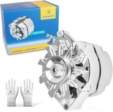Chrome 1-Wire Self-Exciting 120A Alternator Replacement for GM 10SI