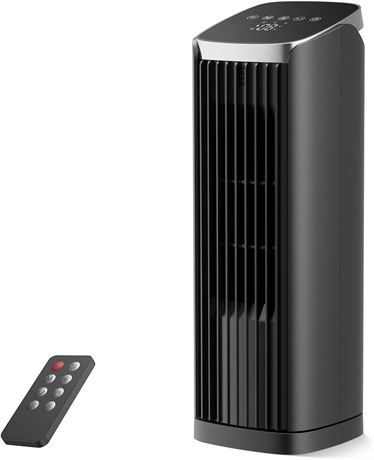 Ventilateur tour PNTCK 13", télécommande, oscillant 70°, 4 vitesses