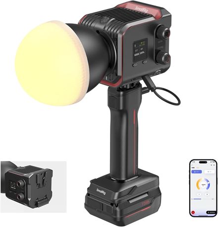 SmallRig RC 100B COB LED Kit avec poign e et batterie, 2700K-6500K, CRI 97+