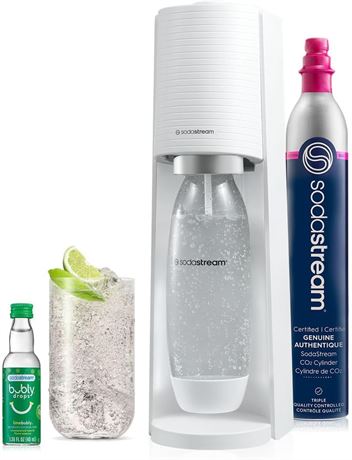 SodaStream Terra Sparkling Water Maker White with CO2, DWS Bottle