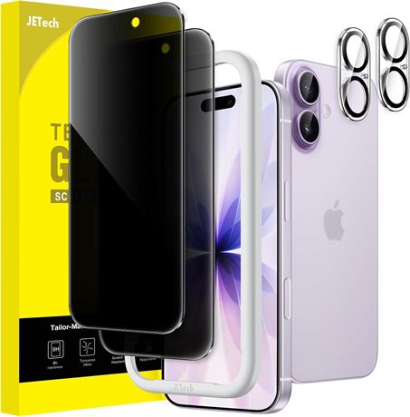 JETech Film Anti-Espion iPhone 17 + Lentille 2pcs