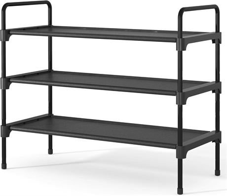 Kitsure Shoe Rack for Closet, Organizer, 70 x 29.9 x 57.4 cm, Black