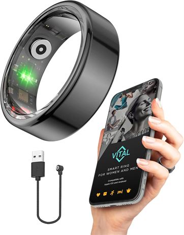 FREEZE2TRIM Vital Health Smart Ring for Women & Men, Fitness, Sleep, HR, App