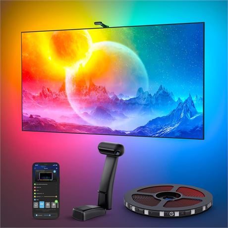 Govee Envisual T2 TV Backlight, Cameras, 16.4ft RGBIC LEDs for 75 85in TVs