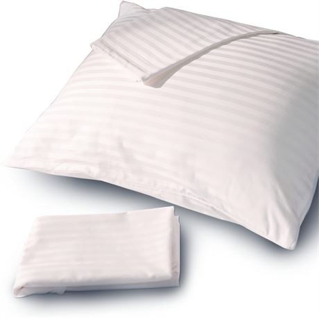 FeelAtHome Cotton Waterproof Pillow Protectors 20x30” Queen 2-Pack