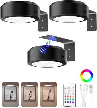 EZVALO lampe tableau magnétique rechargeable, 3 couleurs + RGB, lot 3