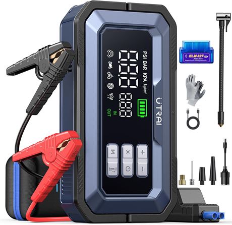 UTRAI 7000A 150PSI Car Battery Booster Jump Starter with Air Compressor