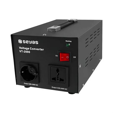 SEYAS Transformateur 1500W 110-220V Protection Surchauffe Court-Circuit