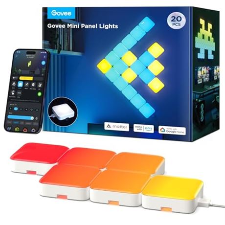 Panneaux muraux Govee RGBIC LED 20pcs Alexa Google musique