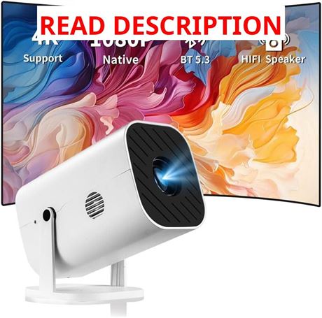 Mini iPhone Projector, 1080P, Bluetooth 5.3, 4K, 210  Rotatable, Speaker