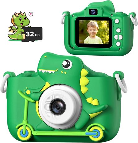 Appareil photo Mgaolo enfant 3-12 ans HD avec housse silicone + 32Go