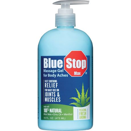 Clavel Blue Stop Max Massage Gel 16 oz