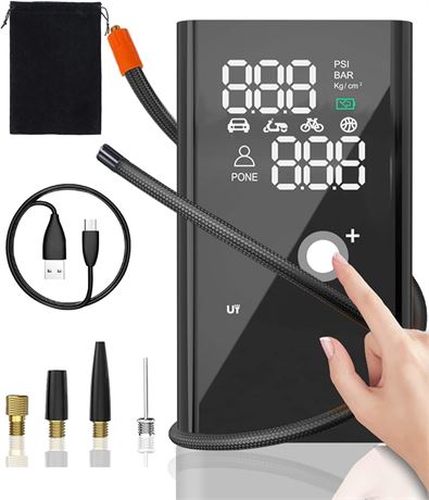 Gonfleur de pneu portatif sans fil, 8400 mAh, 10,3 bar, 150 PSI, manom tre