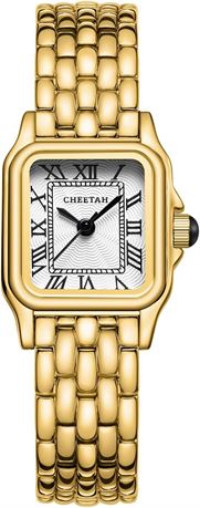 CHEETAH Montres dor es pour femmes, bracelet vintage, bo tier rectangulaire