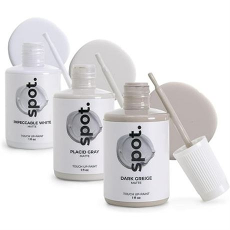 Kit retouche peinture mate 3 couleurs, pour meubles et murs
