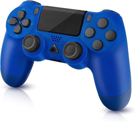 Manette sans fil PS-4, jack audio, vibration, bleue