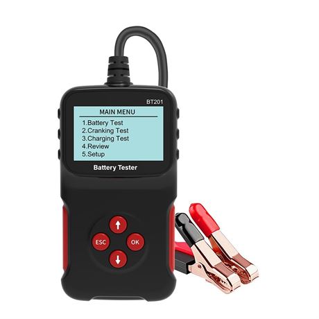 BT201 12V Car Battery Tester Motorcycle Automotive Diagnostic Tool