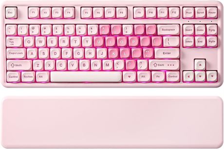 YUNZII B87 Clavier m canique sans fil RGB, QMK/VIA, MOA keycaps.